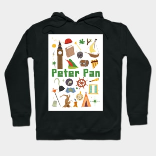 Peter Pan paper cut illustrtion Hoodie